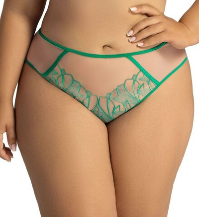 Трусики-слипы Moss с вышивкой (Размер: L) (Цвет: зеленый)