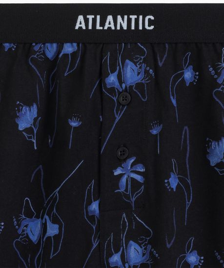 Трусы (2 шт) мужские семейные Atlantic 2MBX-093, хлопок, черный + голубой