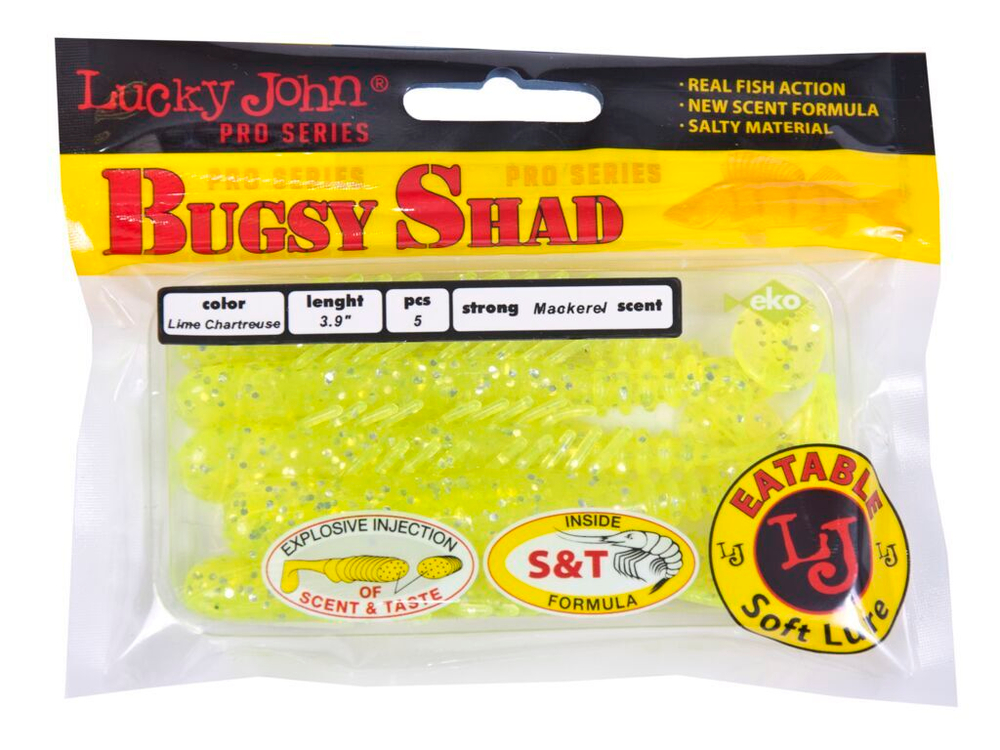 Виброхвосты съедобные LJ Pro Series BUGSY SHAD 3.9in(10.00)/071 5шт.
