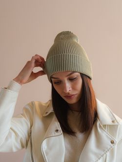 Шапка вязаная весенняя/осенняя МУЛА (Хакки)