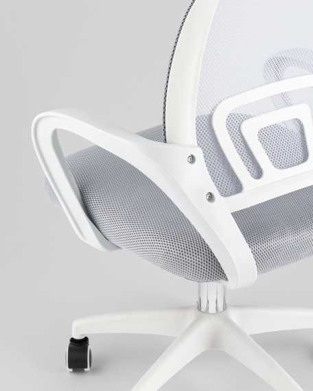 Кресло офисное TopChairs Simple SN серый пластик белый