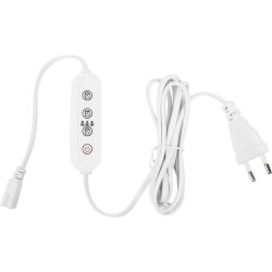 UST-E33 WHITE 2M Таймер с вилкой и разъемом L.N.G для фито светильника. 220В. 150Вт. Провод 2 метра. ТМ Uniel