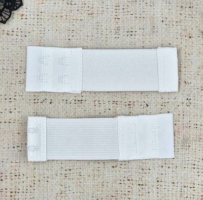 Застежка-удлинитель для бюстгалтера, р. 10,7*3см/8мм, белый