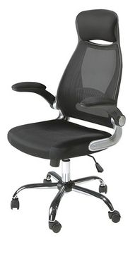 Поворотное офисное кресло 4140/MLM611573 из черной черной ткани