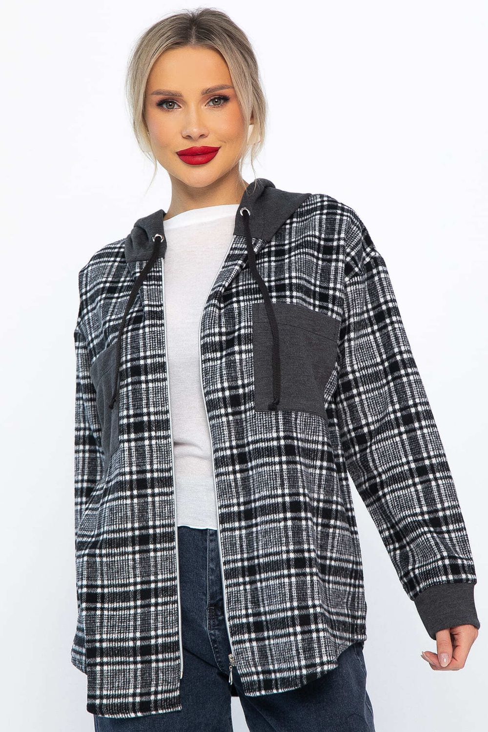 Рубашка с капюшоном Стокгольм (серая) Б14593-50М LT Collection