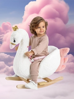 Качалка Лебедь AMAROBABY (Swan), белый, 59х35х66 см.