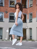 Юбка джинсовая миди