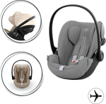 Коляска Cybex Balios S Lux TPE complete Cloud G Stone Grey Plus Base G 4 в 1 Chocolate Brown с дождевиками