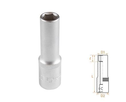 Цена на AFFIX (AF00140012) Головка торцевая глубокая шестигранная 1/2", 12 мм