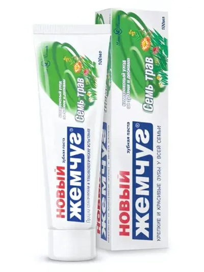 Зубная паста НОВЫЙ ЖЕМЧУГ Семь Трав 100 мл.