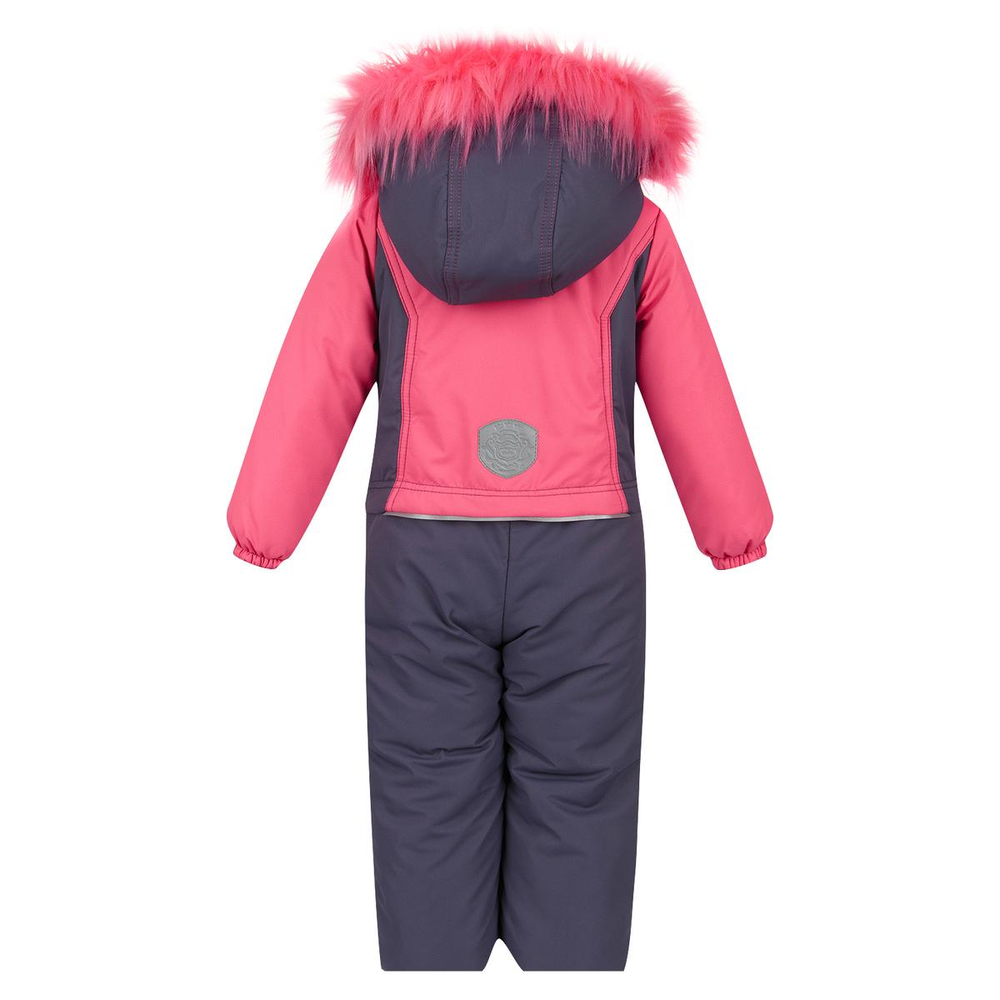 Комбинезон Бьянка р-р 86 брусничный/серый иск. опушка