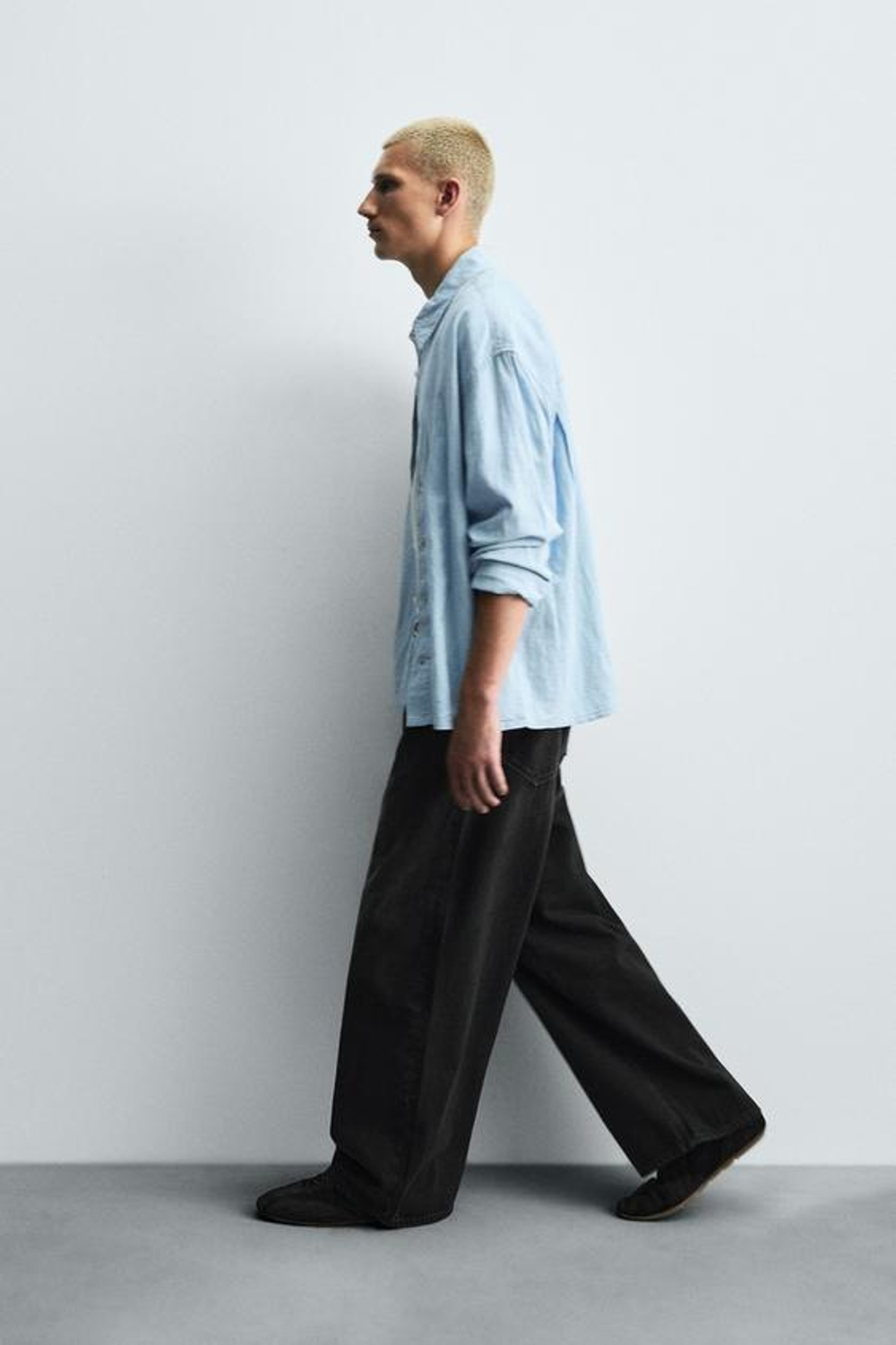 ZARA ДЖИНСЫ BAGGY FIT, УГОЛЬНЫЙ