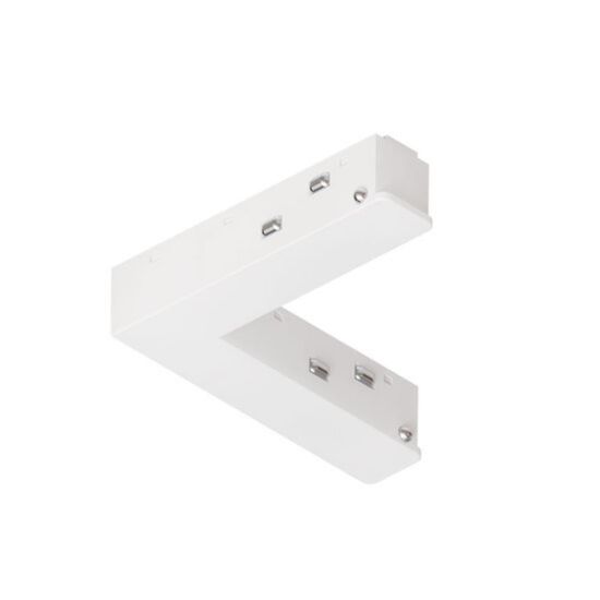 A744433 коннектор угловой токопроводящий для шинопровода (трека) OPTIMA, белый