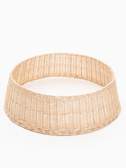 Корзина для декорирования основания елки 50*27 см., белая, натуральная, ЕлкиТорг (50-226)