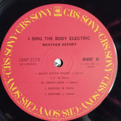Винтажная виниловая пластинка LP Weather Report I Sing The Body Electric (Japan 1981) (Obi)