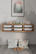 Стеллаж SAHRA подвесной - сосна