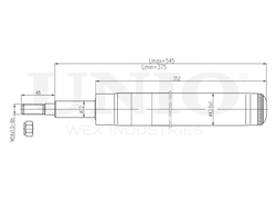 Амортизатор газовый передней подвески UNIO SAB-10652