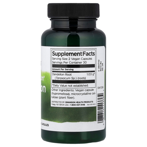 Swanson, Full Spectrum®, корень одуванчика, 515 мг, 60 капсул