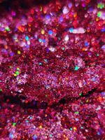 Хлопья - слюда 88806 Красно-вишнёвый голографик - для литья изделий и творчества