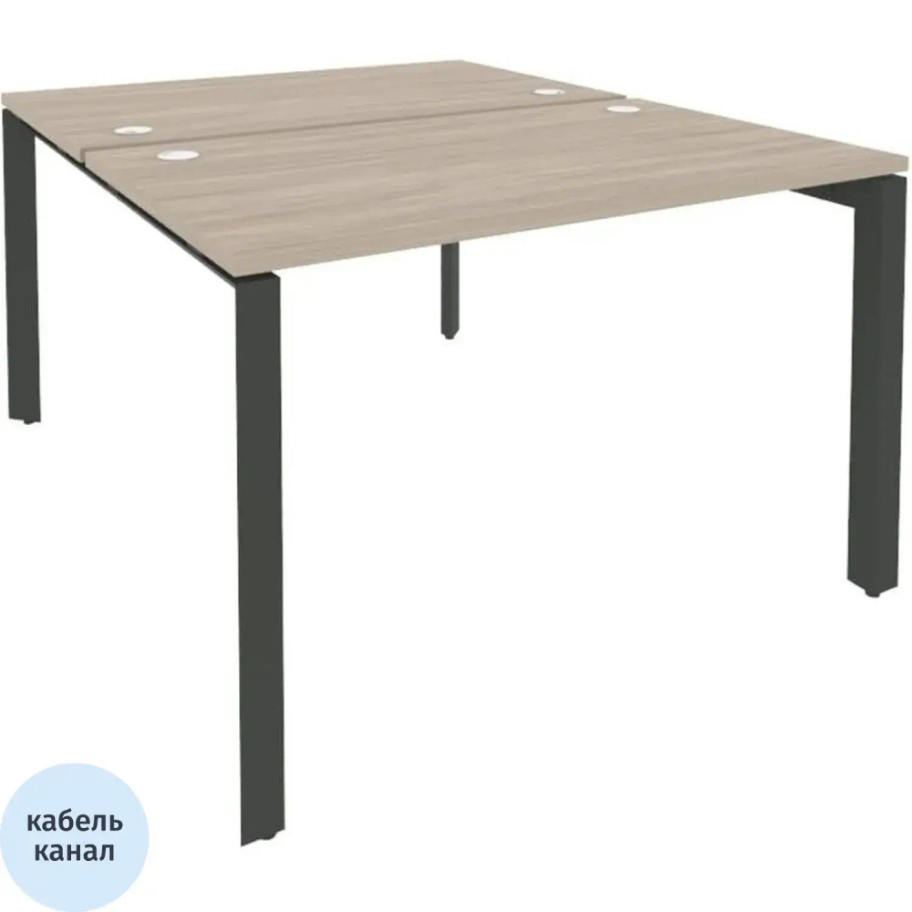 Рабочая станция ONIX-П двойная П м/к O.MP-D.RS-2.2.7 аттик дуб/антрацит