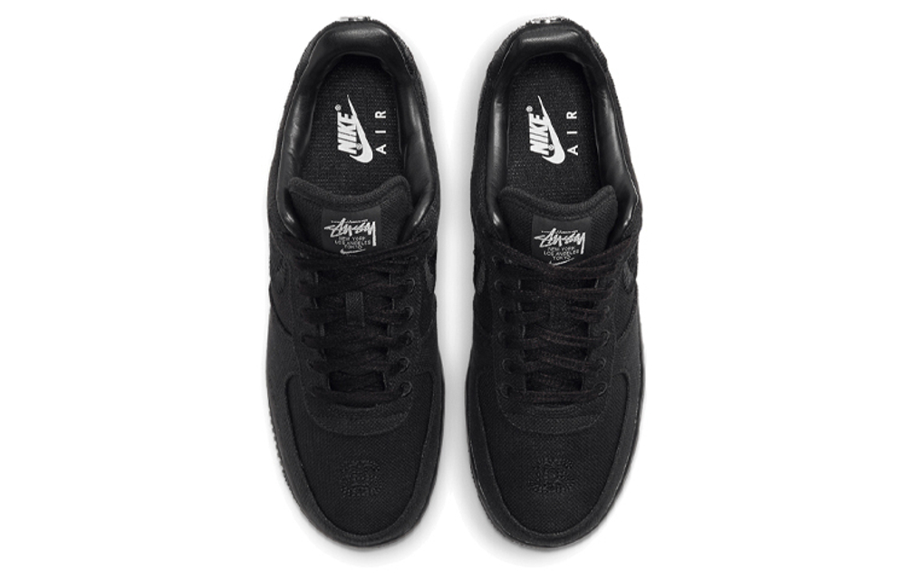 Кроссовки Stussy X Nike Air Force 1 Low "Triple Black"