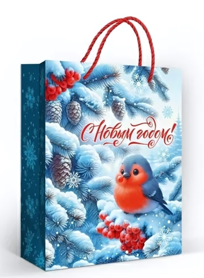 Пакет подарочный «С Новым годом!» (M) 22,9*18см. 10000566 (ТМ Хорошо)