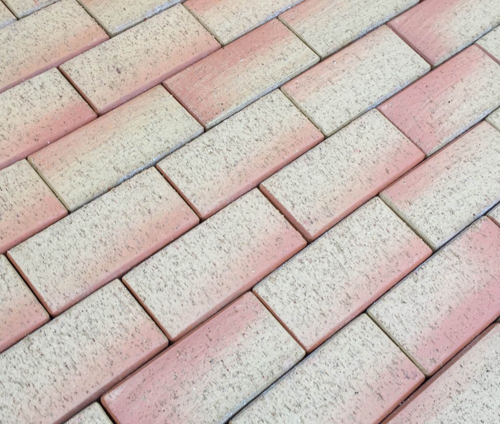 Feldhaus Klinker - P241KF-ECO, Areno mandari, желто-оранжевый с оттенком, 200x100x20,5 - Клинкерная тротуарная брусчатка