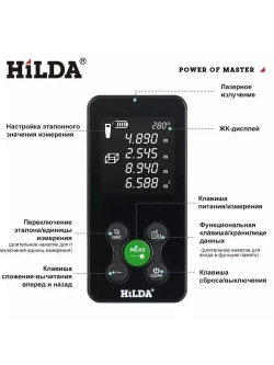 HILDA Лазерный дальномер,лазерный уровень зеленый луч,120CM