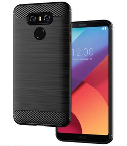 Чехол для LG G6 (G6+) цвет Black (черный), серия Carbon от Caseport