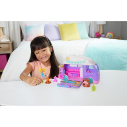 Polly Pocket - Glamping Van Camper + кукла + аксессуары JCC32