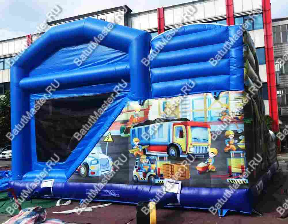 Коммерческий надувной батут "Стройка" 8*7*5 м