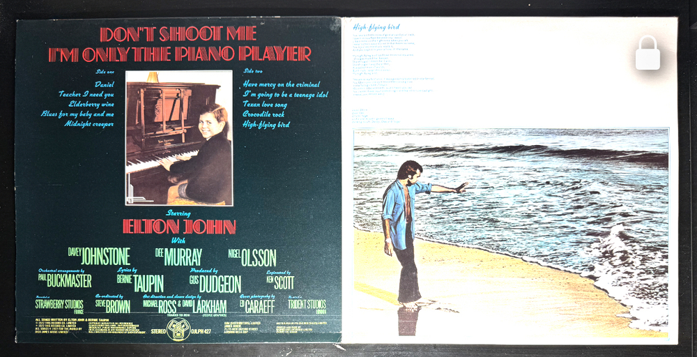 Elton John ‎– Don't Shoot Me, I'm Only The Piano Player (Скандинавия 1973г.)