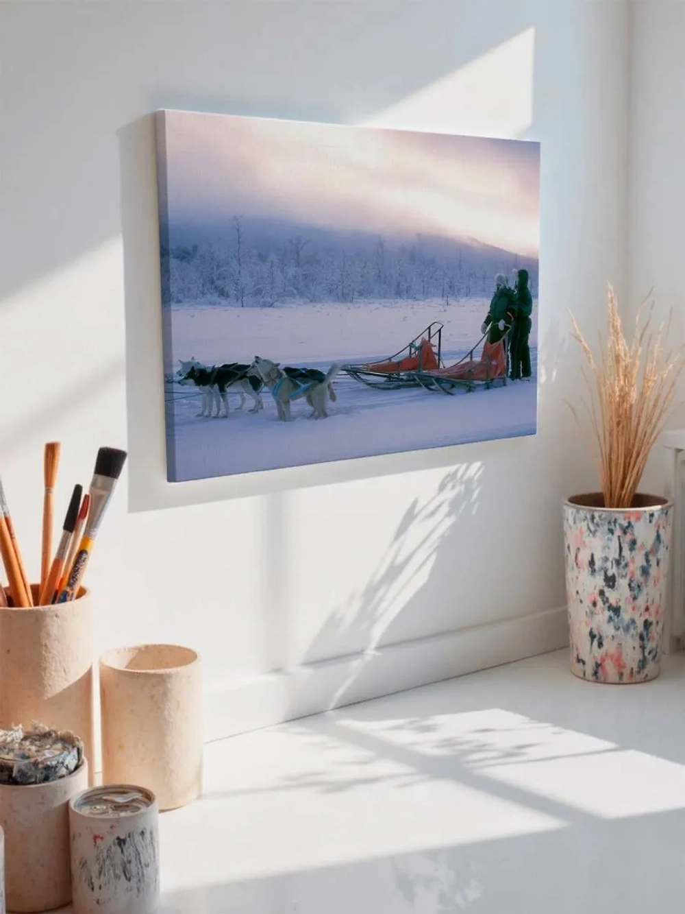 Картина на стену 40 X 50 Ездовые собаки