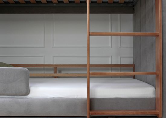 Кровать двухъярусная Cosy антивандальная ткань (серый)