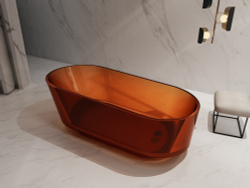 Прозрачная ванна ABBER Kristall AT9706Opal коричневая