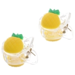 Заколки - крабики для волос детские 4шт «ЗЕФИР», ананасики, 2см