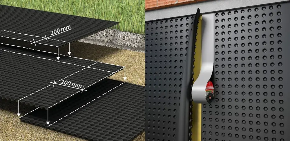 PLANTER ECO профилированная мембрана Технониколь (2х20м)/ плантер эко