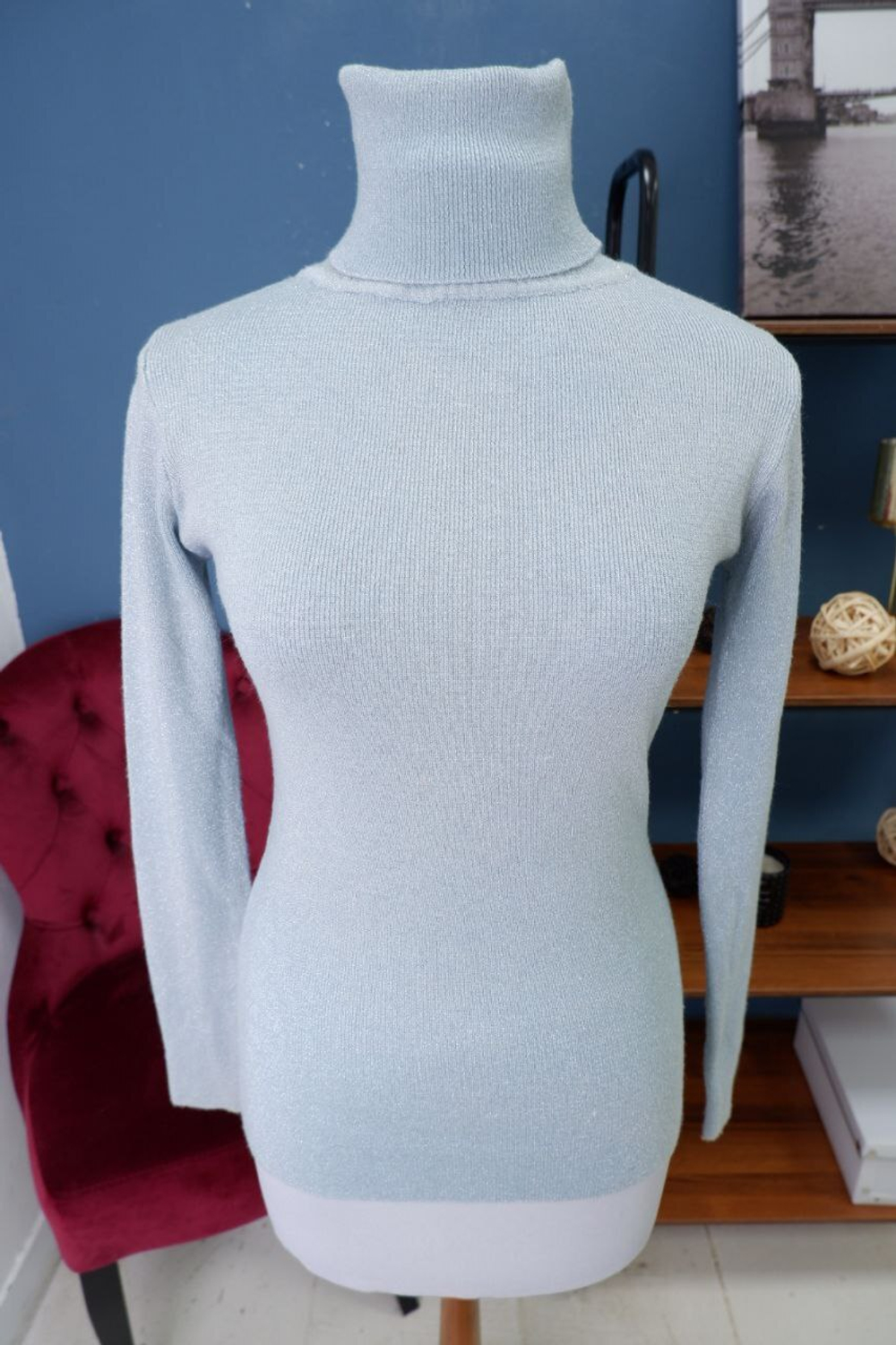 Джемпер с люрексом 42-44 размер