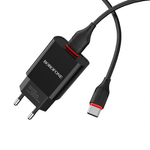 Сетевое зарядное устройство BOROFONE BA20A Sharp, кабель Type-C, 012993 Черный
