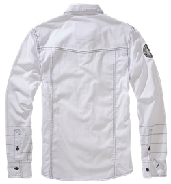 Brandit LUIS VINTAGE SHIRT LONG SLEEVE white