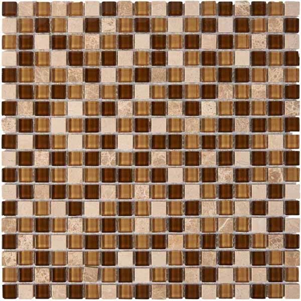 Мозаика PIX715 из мрамора и стекла (15x15)