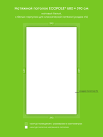 Натяжные потолки 6.1 м2, 26.5 м2