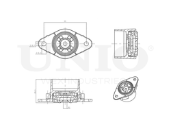 Опора амортизатора задняя UNIO RMP-13151