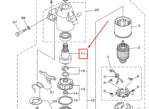 67F-81832-00-00 CLUTCH, OVER RUN