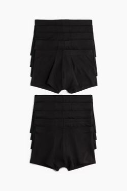 H&M Набор трусов-боксеры из хлопка (10 штук), черный