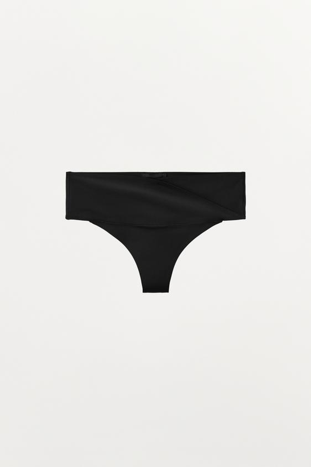 ZARA ТРУСЫ ТАНГА ИЗ СМЕСОВОГО ПОЛИАМИДА С ПЕРЕКРЕСТНЫМ ПОЯСОМ, ЧЕРНЫЙ