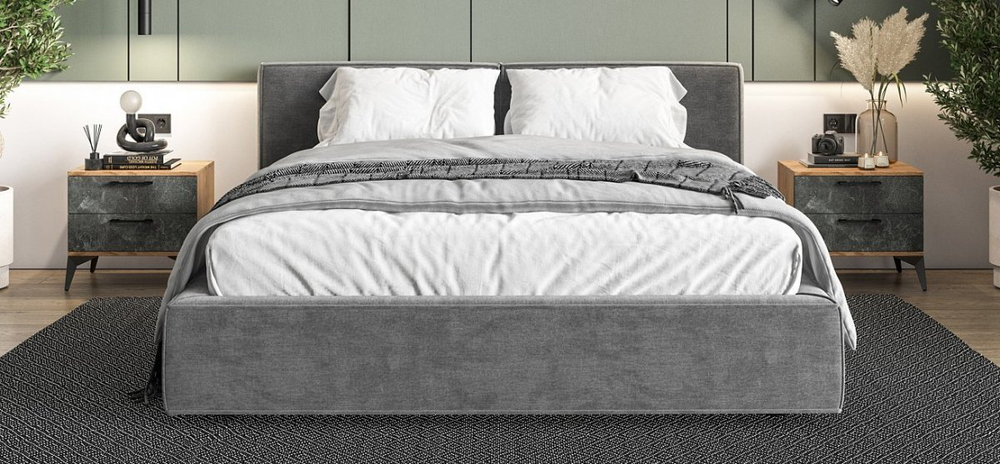 Тумба ЛОФТ Крафт табачный, Серый бетон (последний экземпляр)