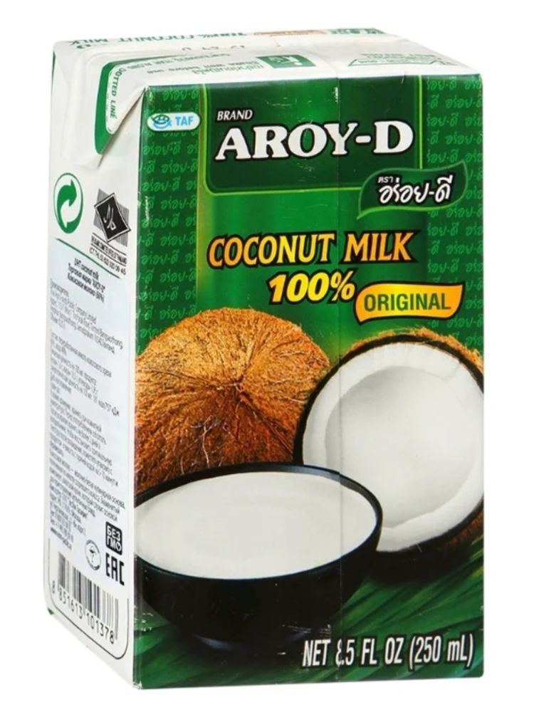 Молоко кокосовое Aroy-D Original 19%, 250 мл 6 пачек