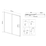 Душевая дверь Сити (City) VDS-5CT120CLB, 1200, черный, стекло прозрачное
