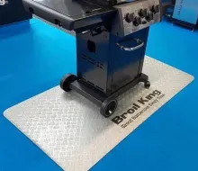 Грязезащитный напольный коврик для гриля, 180х90 см, серый, Broil King